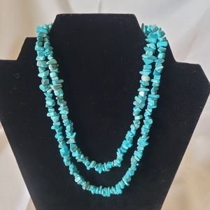 Turquoise Howlite Boho Style Necklace